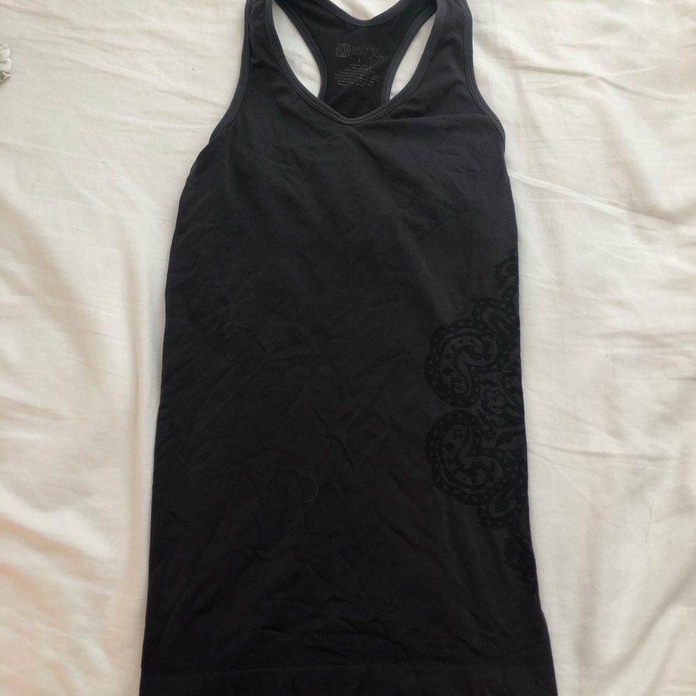 Dark Grey Tank Top with Mandala Pattern